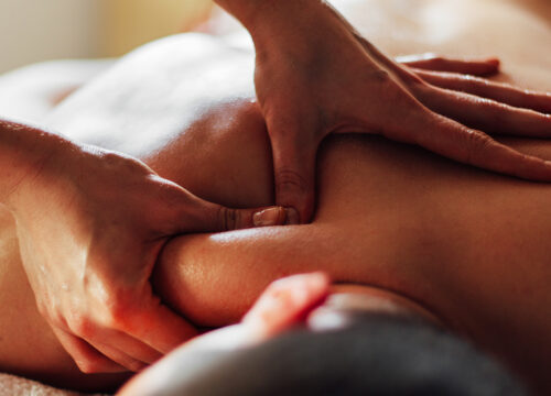 Photo of a man getting a massage